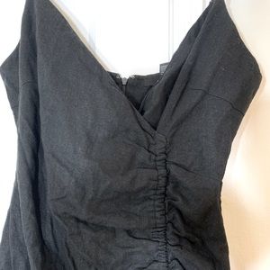 Reformation jacquemus linen mini black dress LBD